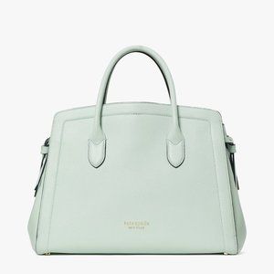 Knott Pebble Leather Large Satchel Chrystal Blue